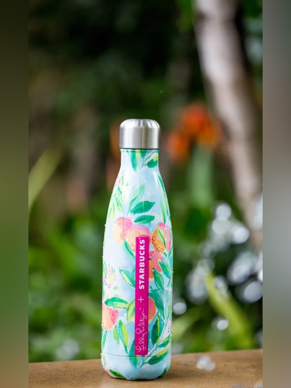 Lily Pulitzer- Starbucks S’well Blue Floral Limited Edition Water Bottle